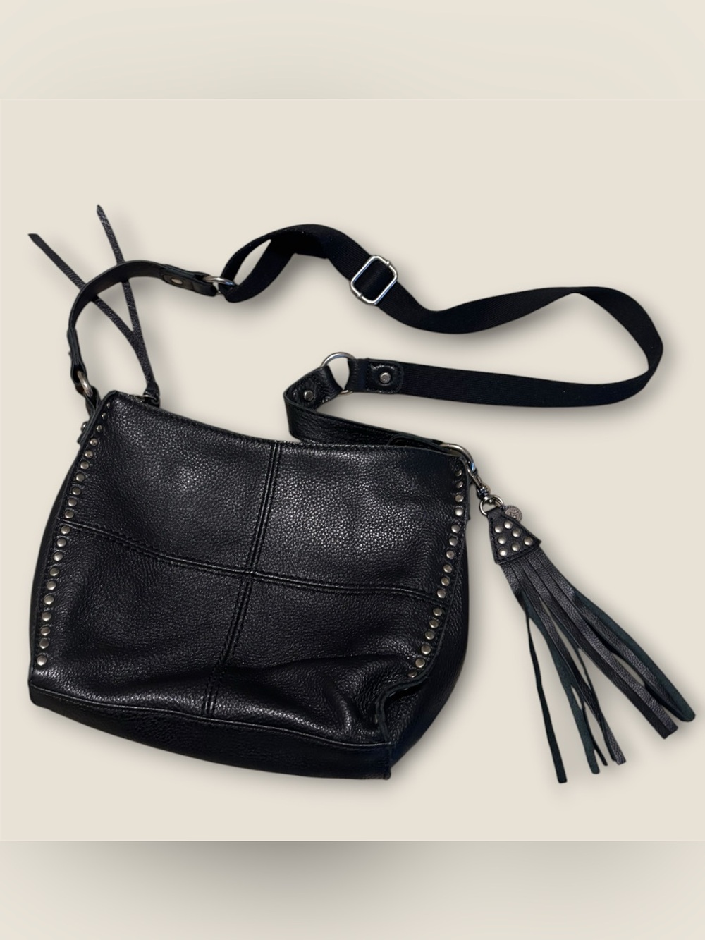 The Sak Silverlake Leather Studded Crossbody Bag Black